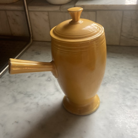 Sold at Auction: Vintage c. 1940 Fiesta Ware Yellow Stick  Vintage Fiestawear demitasse, coffee pot, yellow